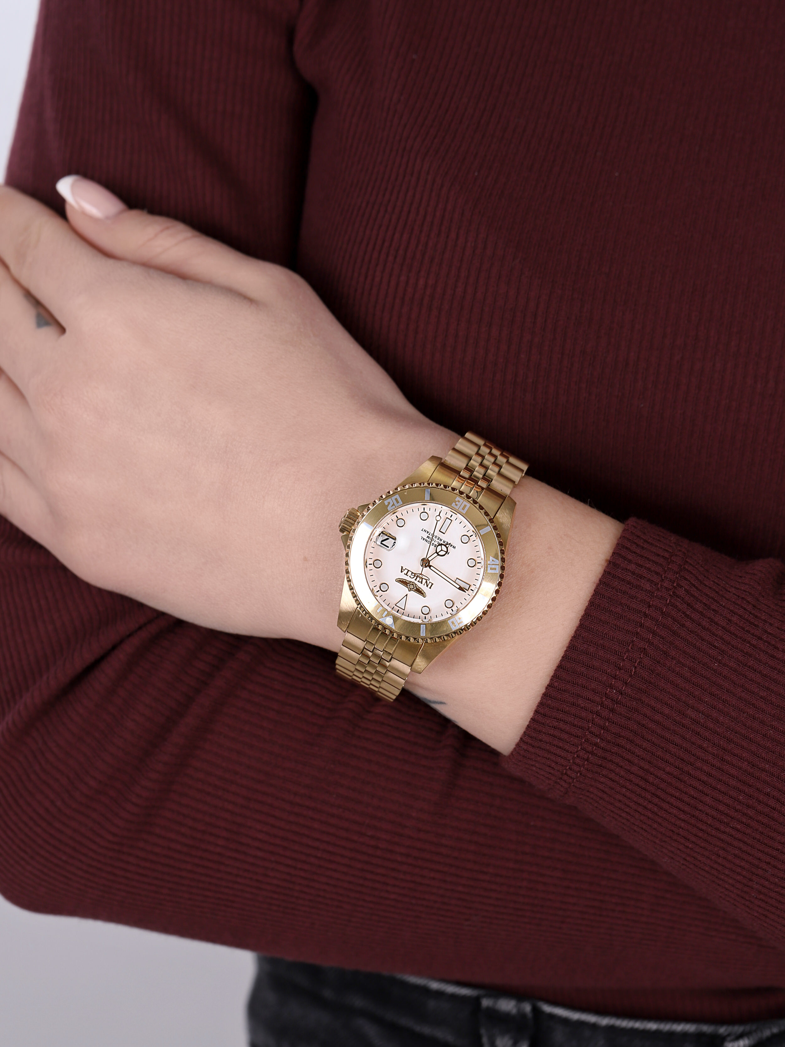 Invicta 29192 PRO DIVER LADY Pro Diver klasyczny zegarek złoty - miniatura 3