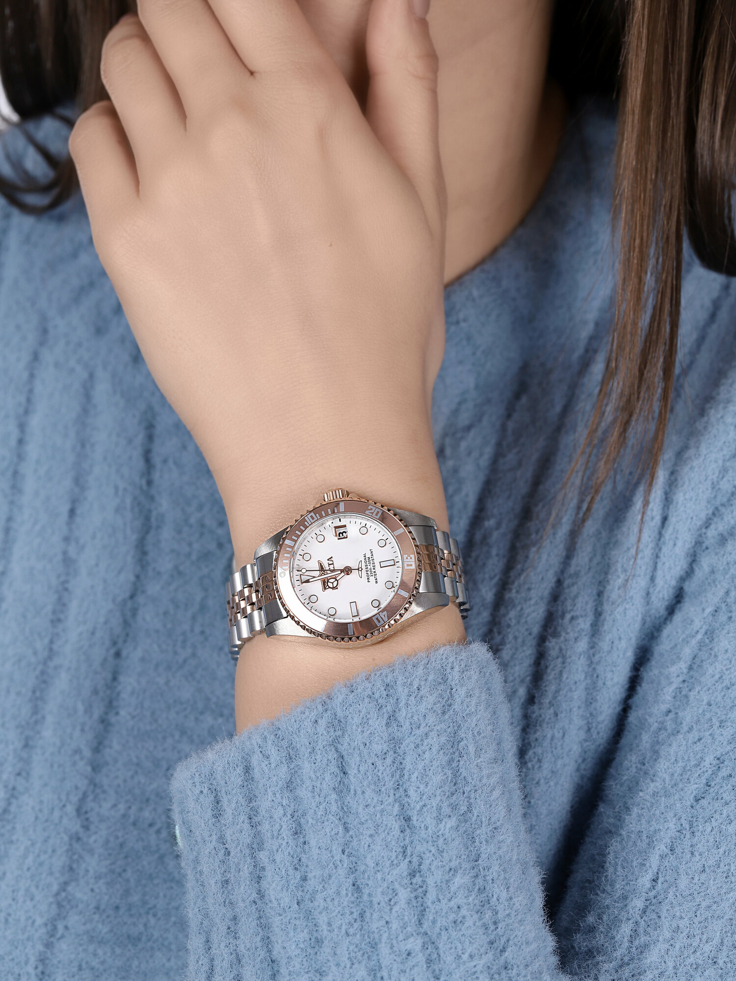 Invicta 29193 PRO DIVER LADY Pro Diver klasyczny zegarek srebrny - miniatura 3