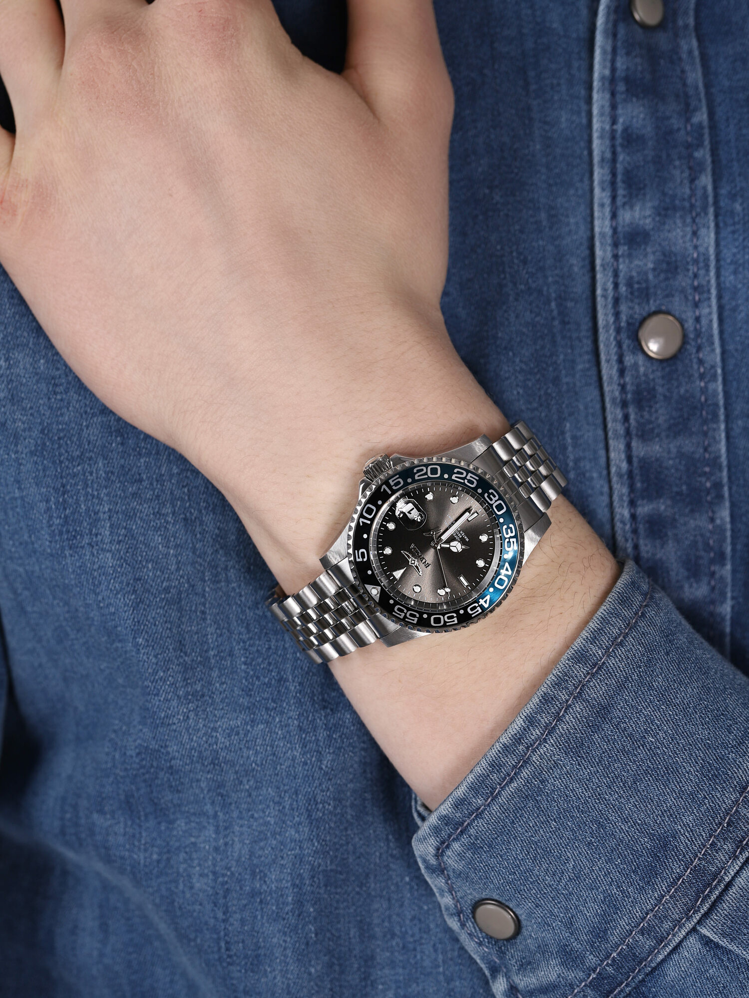 Invicta 34104 zegarek srebrny klasyczny Pro Diver bransoleta - miniatura 3