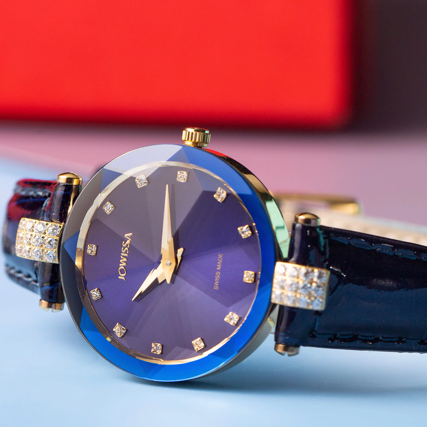 J5617M zegarek złoty elegancki Facet pasek - miniatura 5