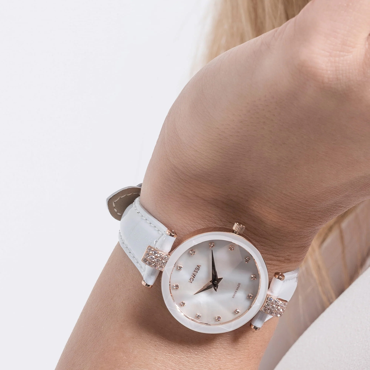 J5628M zegarek różowe złoto elegancki Facet pasek - miniatura 5