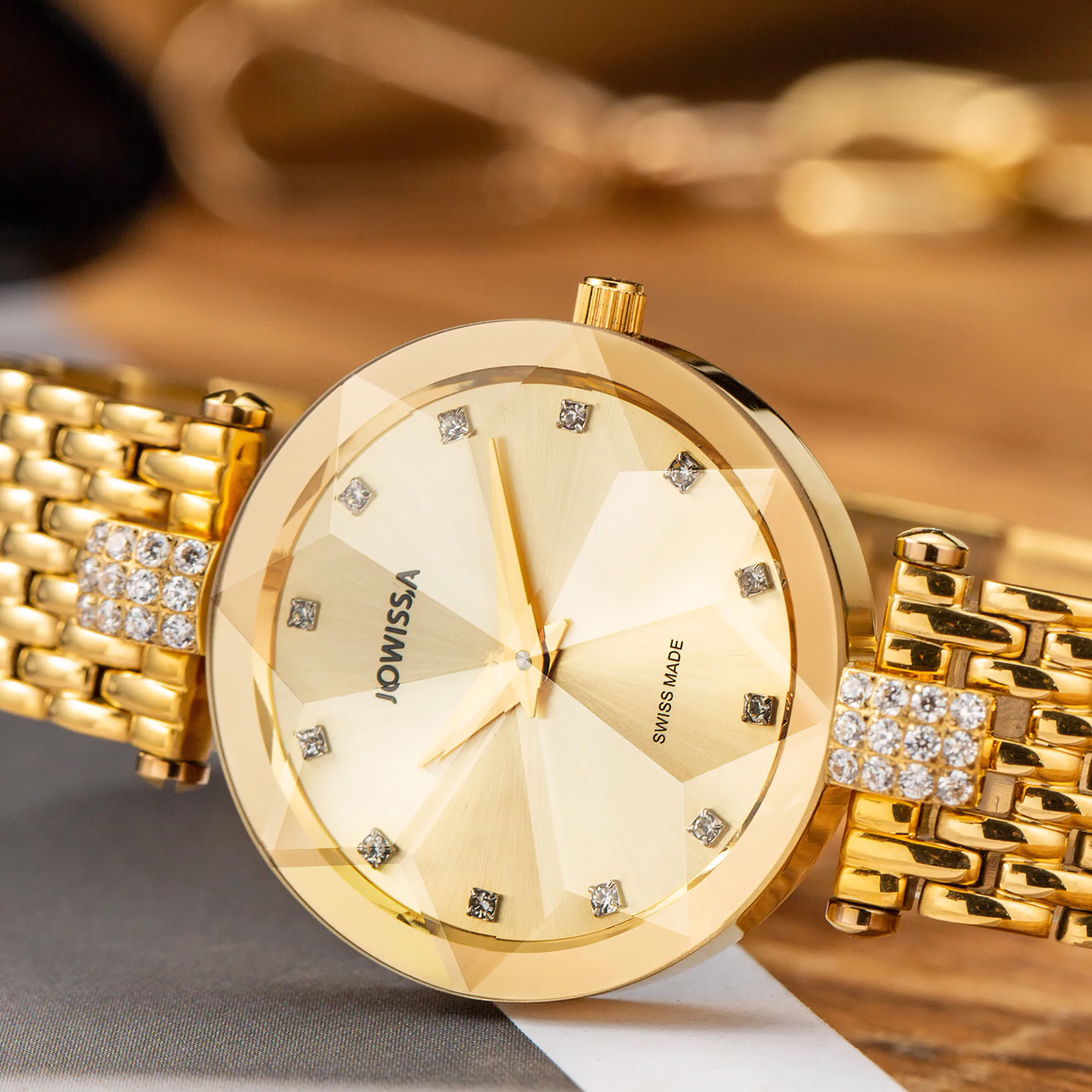J5629M zegarek złoty elegancki Facet bransoleta - miniatura 4