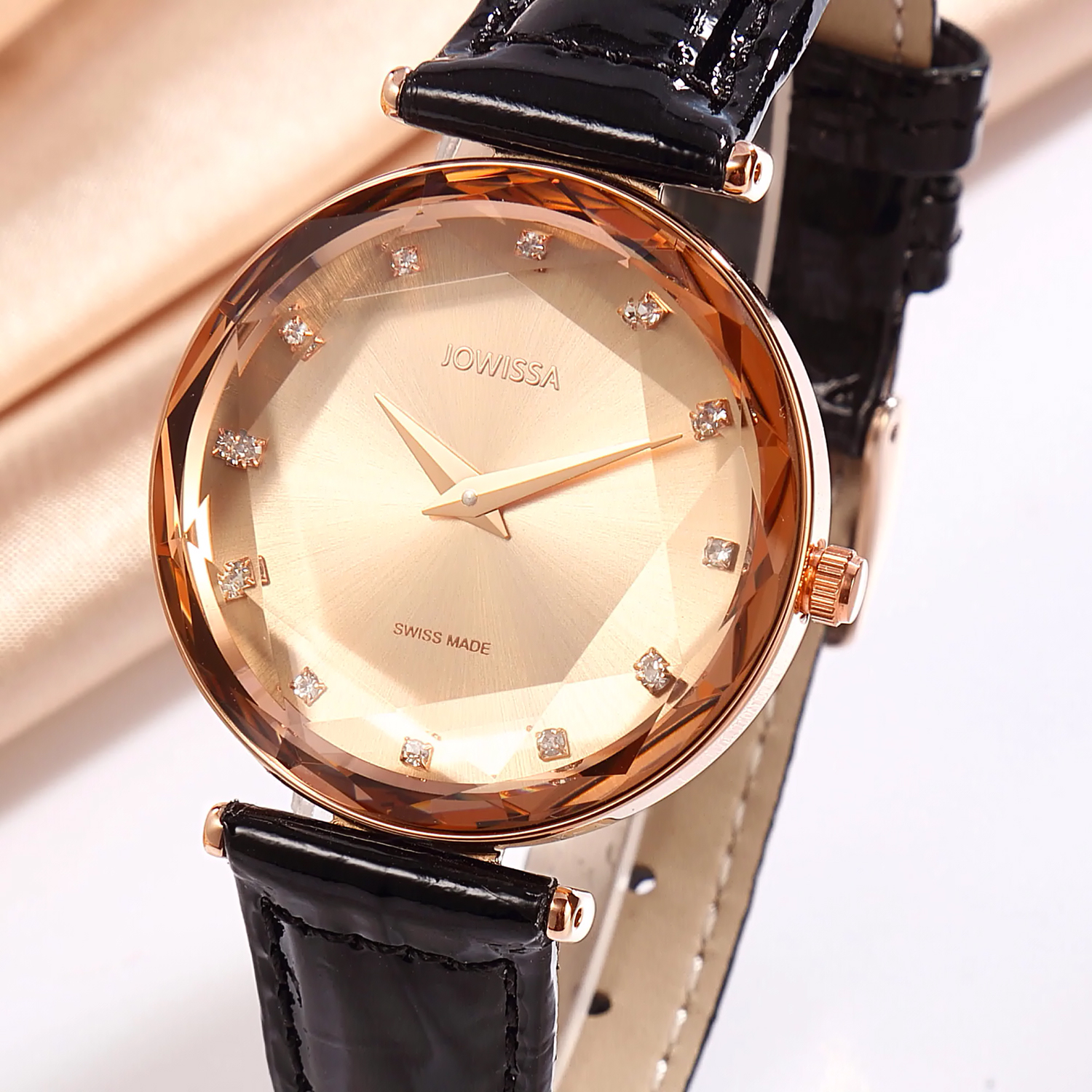 J5755M zegarek złoty elegancki Facet pasek - miniatura 4