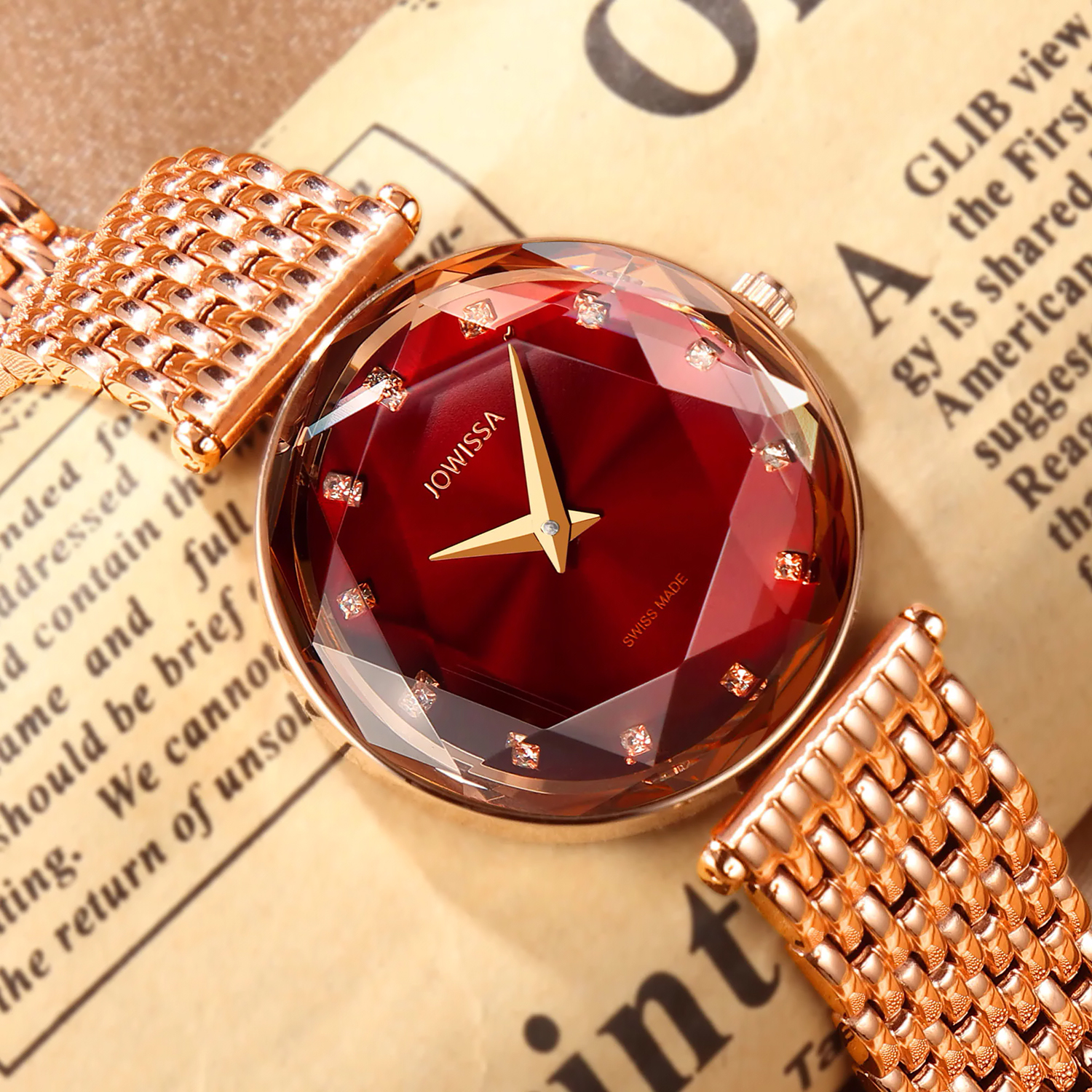 J5762M zegarek różowe złoto elegancki Facet bransoleta - miniatura 5