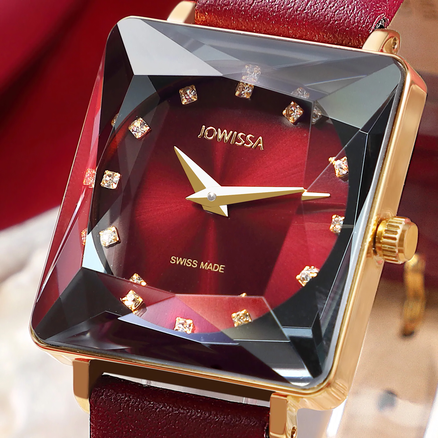 J8062M zegarek złoty elegancki Facet pasek - miniatura 5