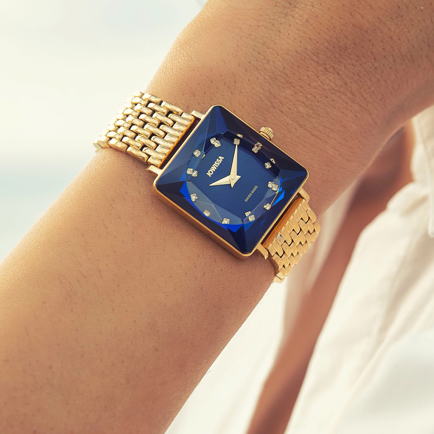 J8065M zegarek złoty elegancki Facet bransoleta - miniatura 5