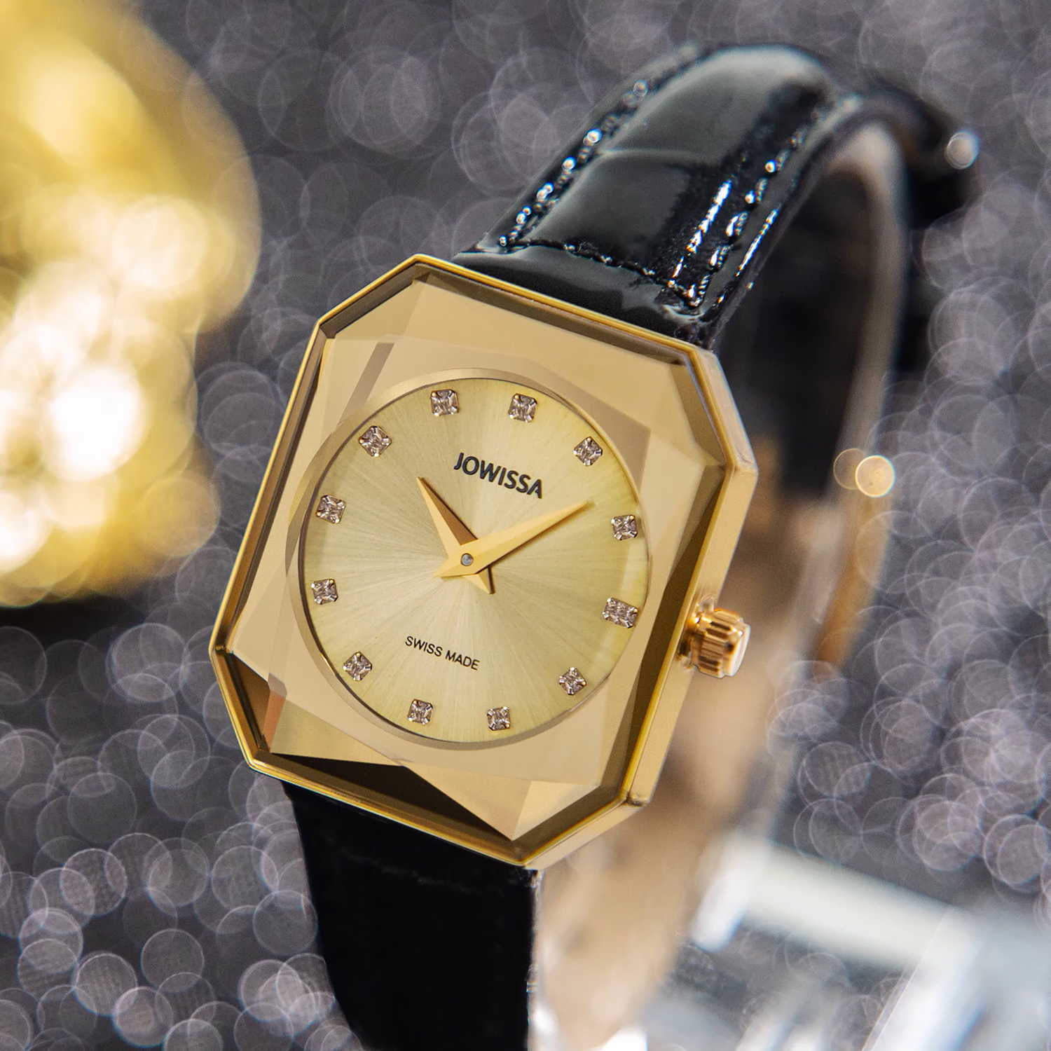 J8073M zegarek złoty elegancki Facet pasek - miniatura 5