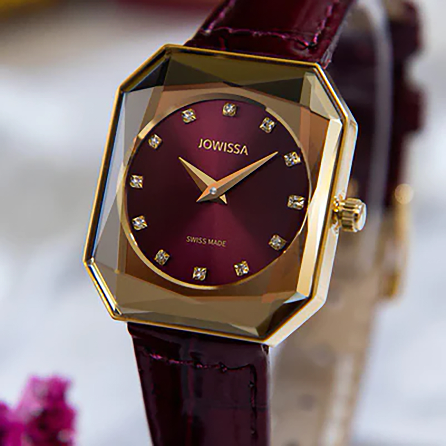 J8076M zegarek złoty elegancki Facet pasek - miniatura 4