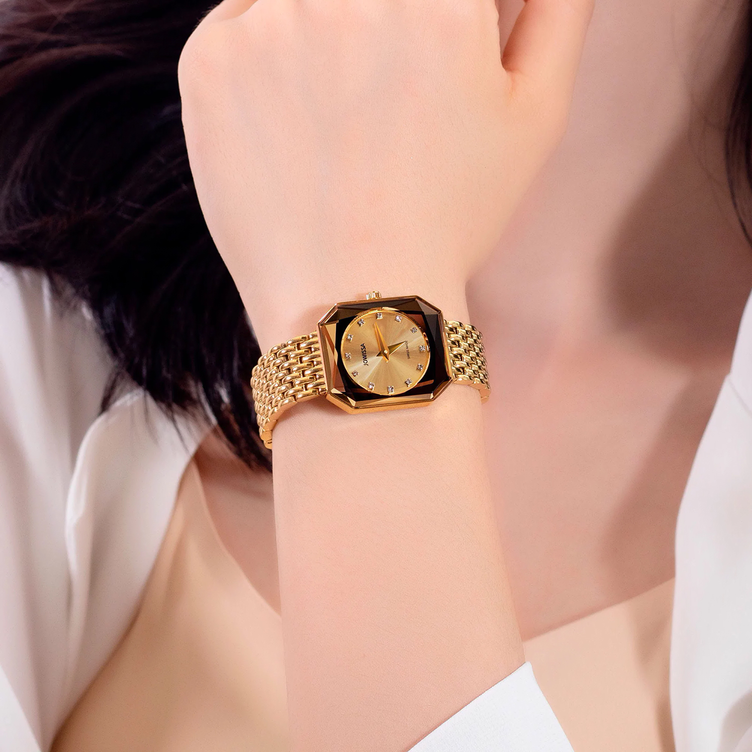 J8079M zegarek złoty elegancki Facet bransoleta - miniatura 6