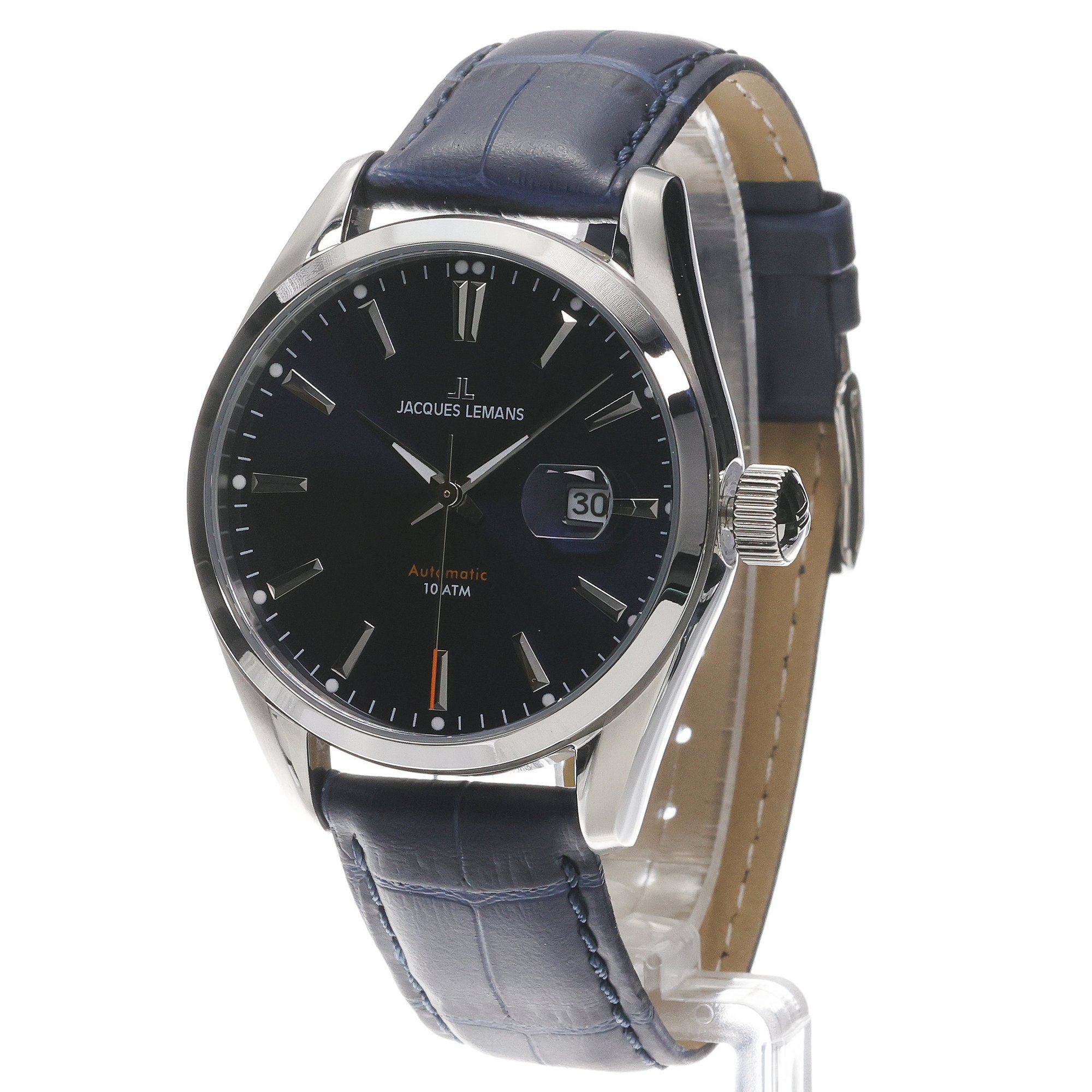 Jacques Lemans 1-18461B Automatic klasyczny zegarek srebrny - miniatura 2