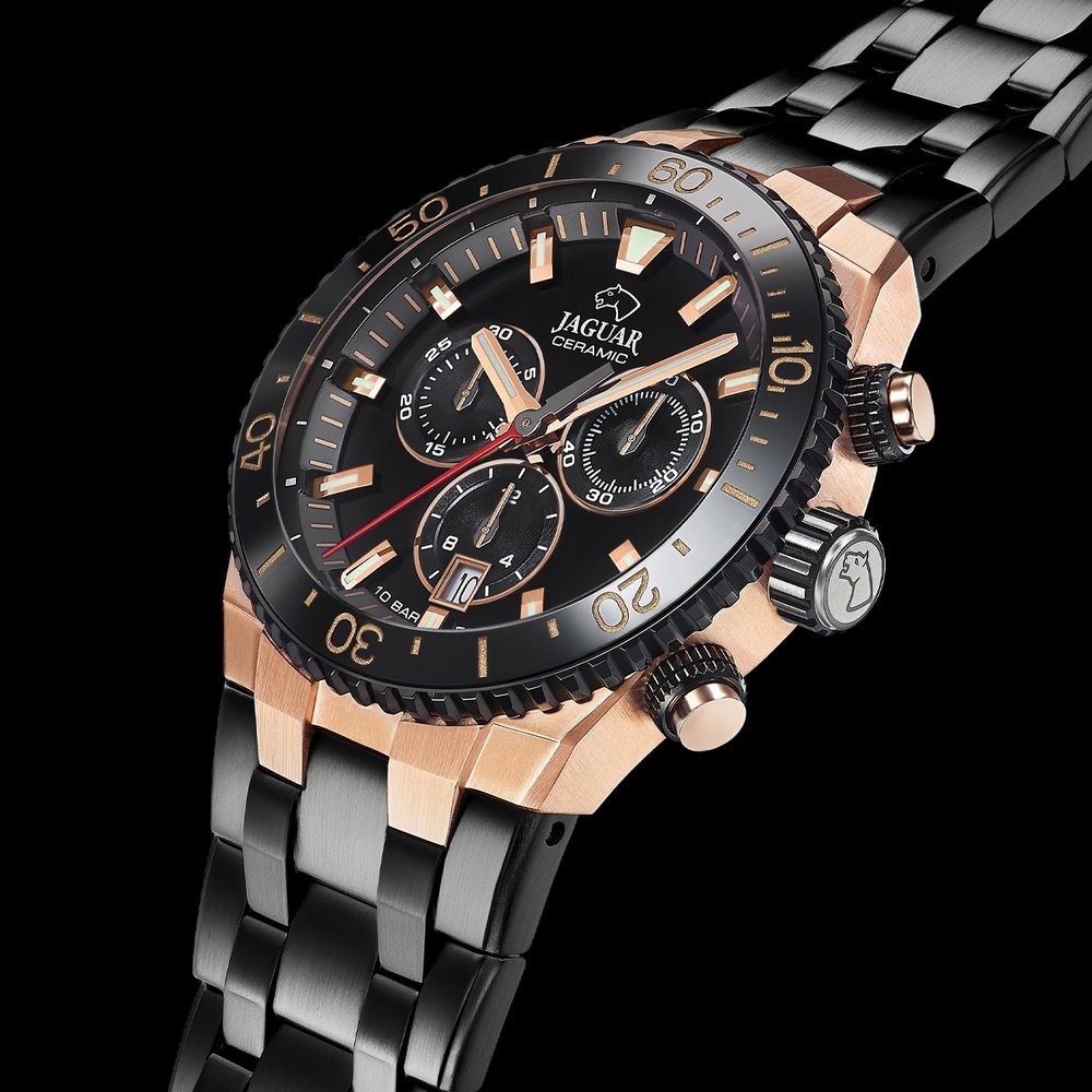 Jaguar J1023-1 zegarek różowe złoto sportowy Executive bransoleta