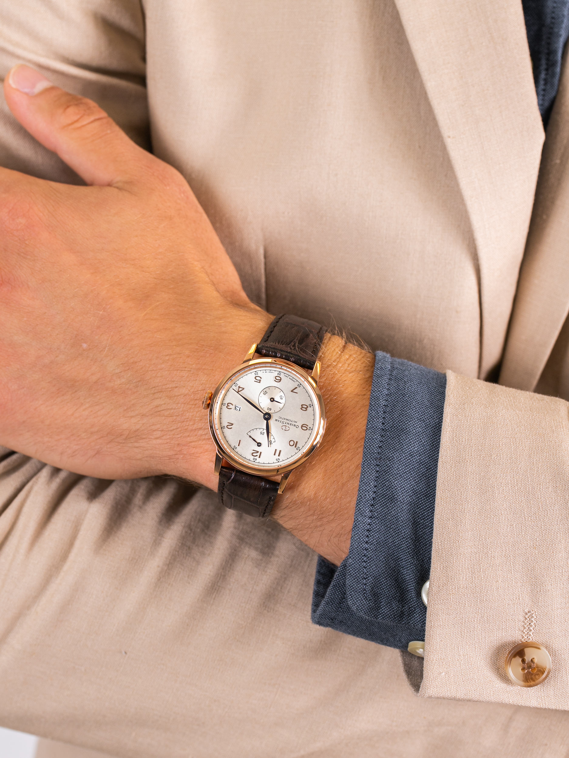 Orient Star RE-AW0003S00B męski zegarek Classic pasek - miniatura 3