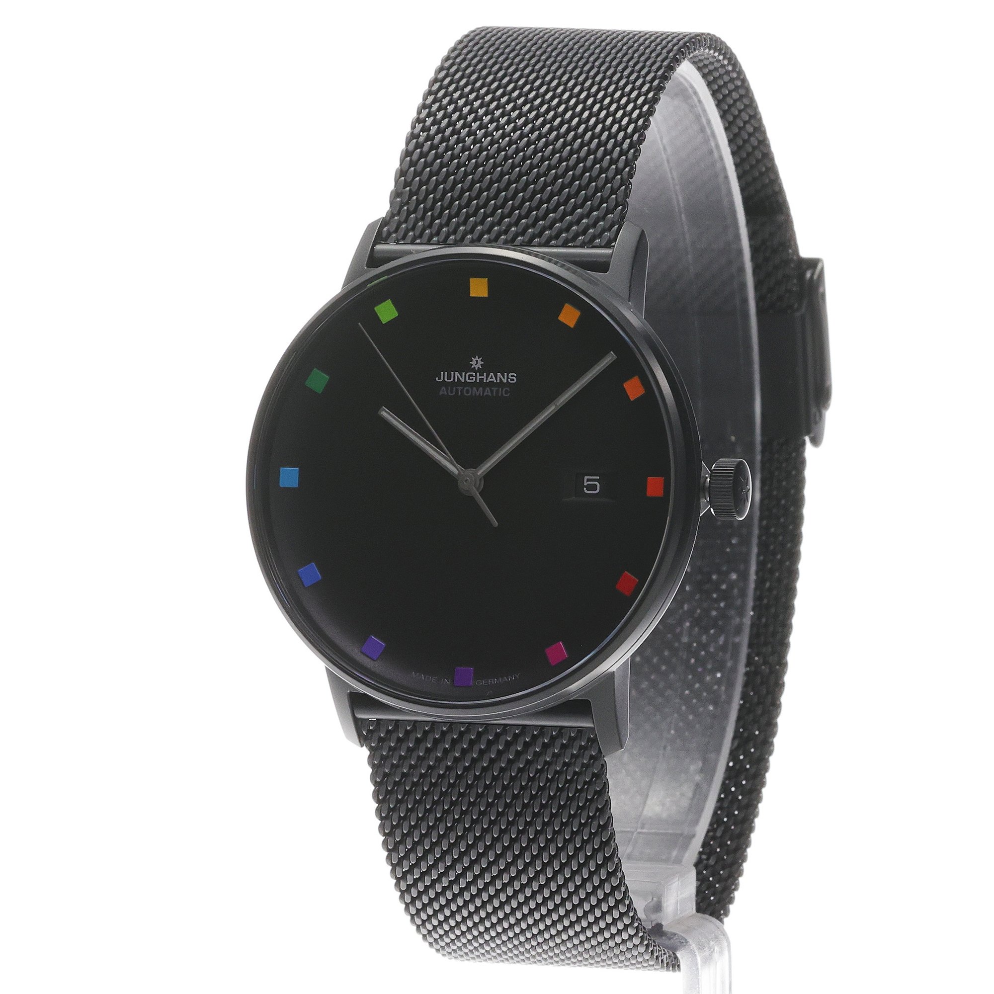 Junghans 27-453344 zegarek czarny klasyczny Form bransoleta - miniatura 2