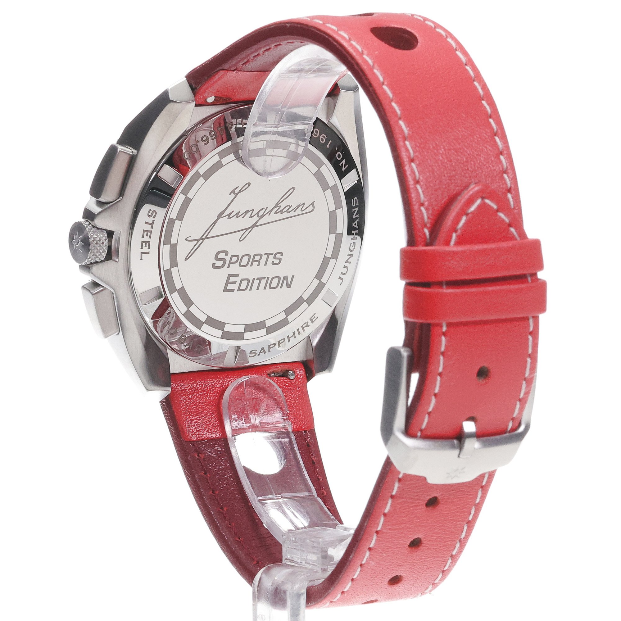 Junghans 41-446600 zegarek srebrny sportowy 1972 pasek - miniatura 4