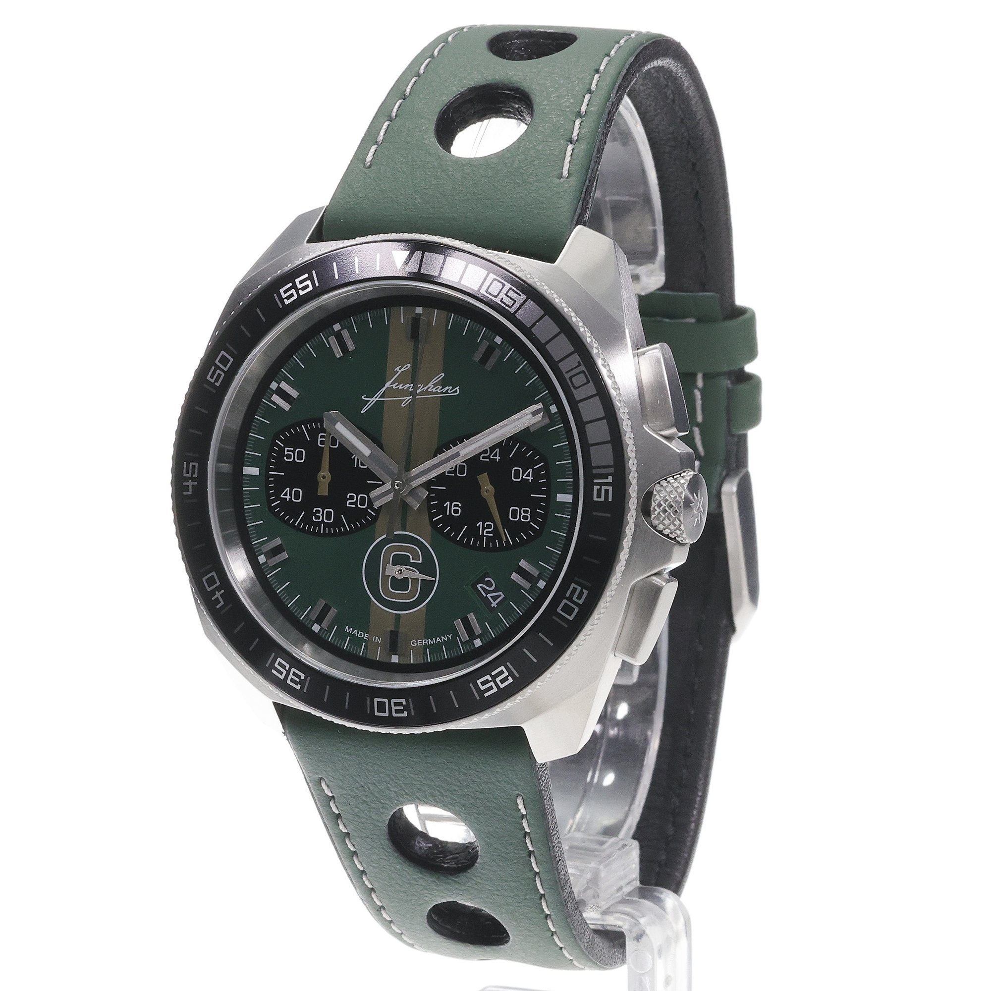 Junghans 41-446700 zegarek srebrny sportowy 1972 pasek - miniatura 2