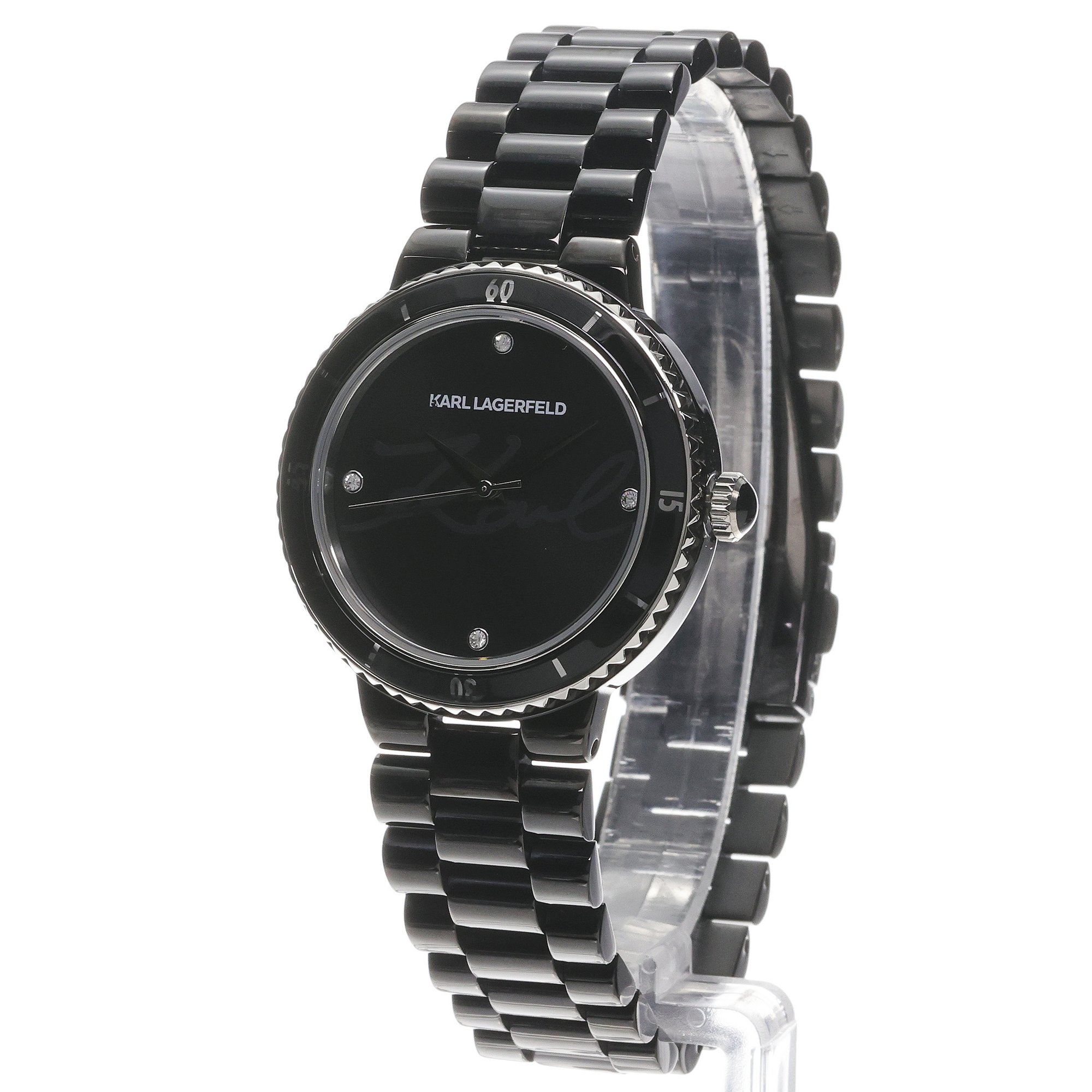Karl Lagerfeld R0553104504 Kaiser Damskie klasyczny zegarek czarny - miniatura 2
