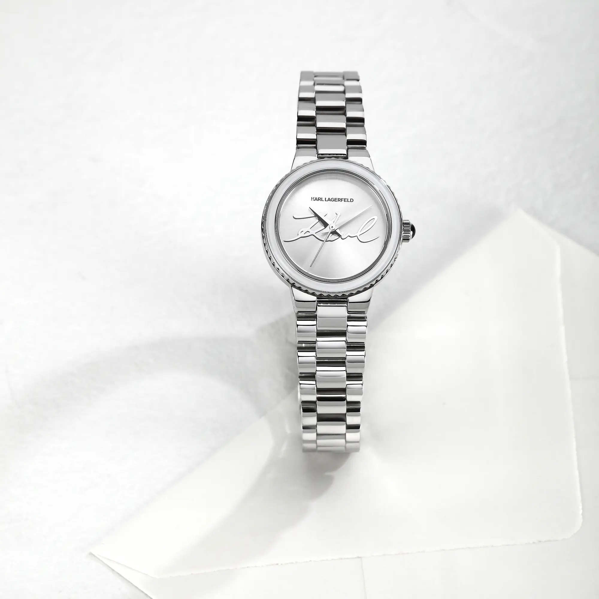 Karl Lagerfeld R0553104509 zegarek srebrny klasyczny Damskie bransoleta - miniatura 8