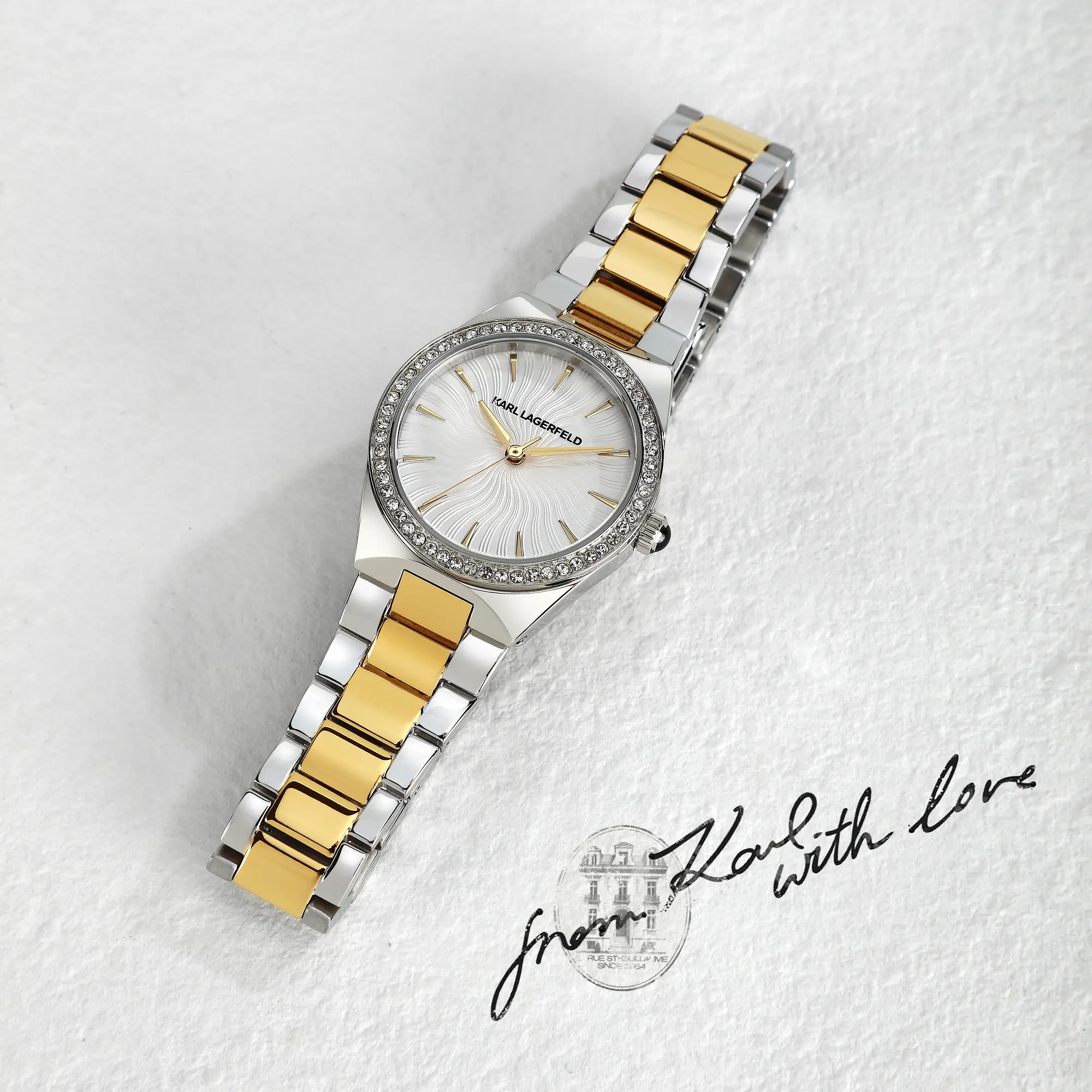 Karl Lagerfeld R0553105505 zegarek srebrny klasyczny Damskie bransoleta - miniatura 9