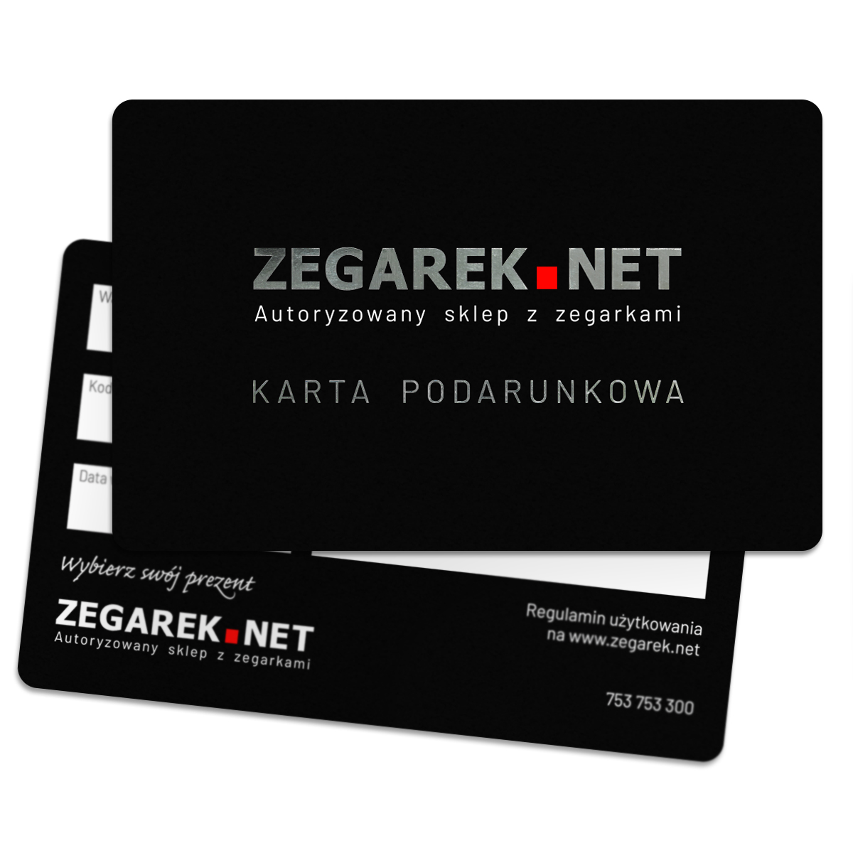 Karta podarunkowa ZEGAREK.NET Karta podarunkowa 1000 zł