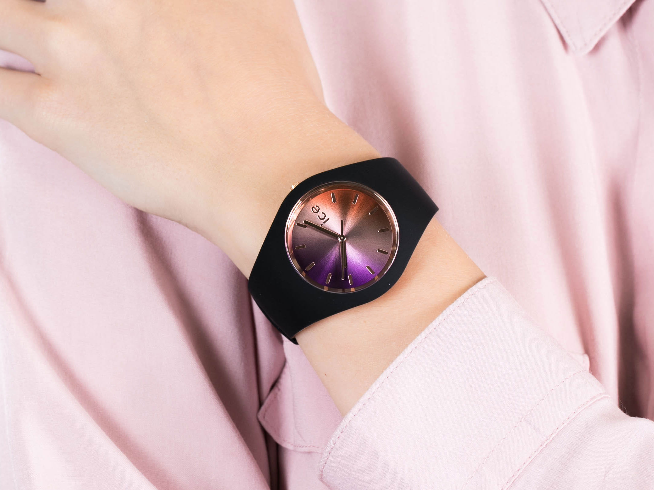 ICE Watch ICE.016982 ICE duo chic Black purple Rozm. M zegarek klasyczny Ice-Duo - miniatura 4