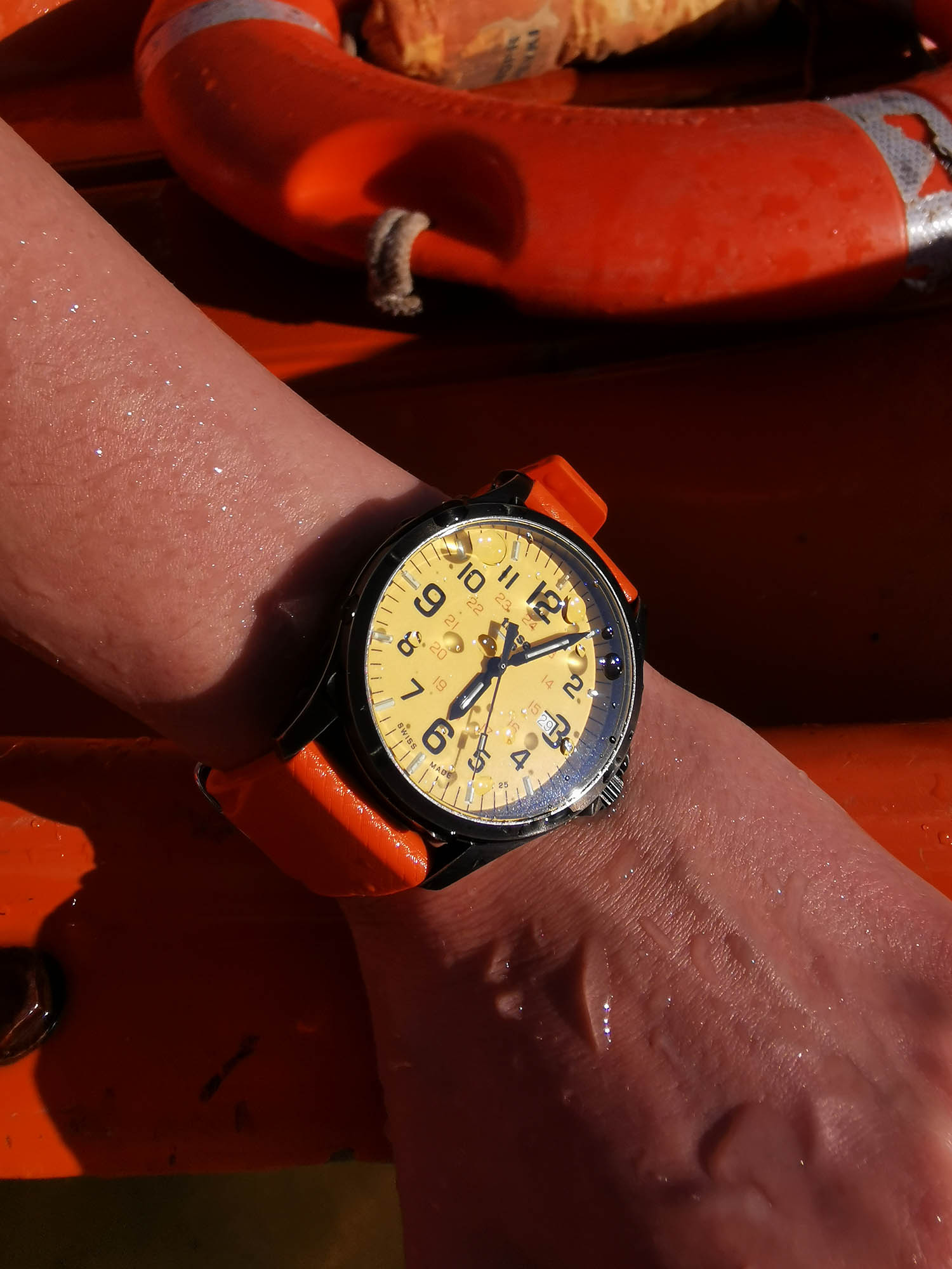 zegarek Traser TS-107423 kwarcowy męski P67 Officer Pro P67 Officer Pro GunMetal Orange