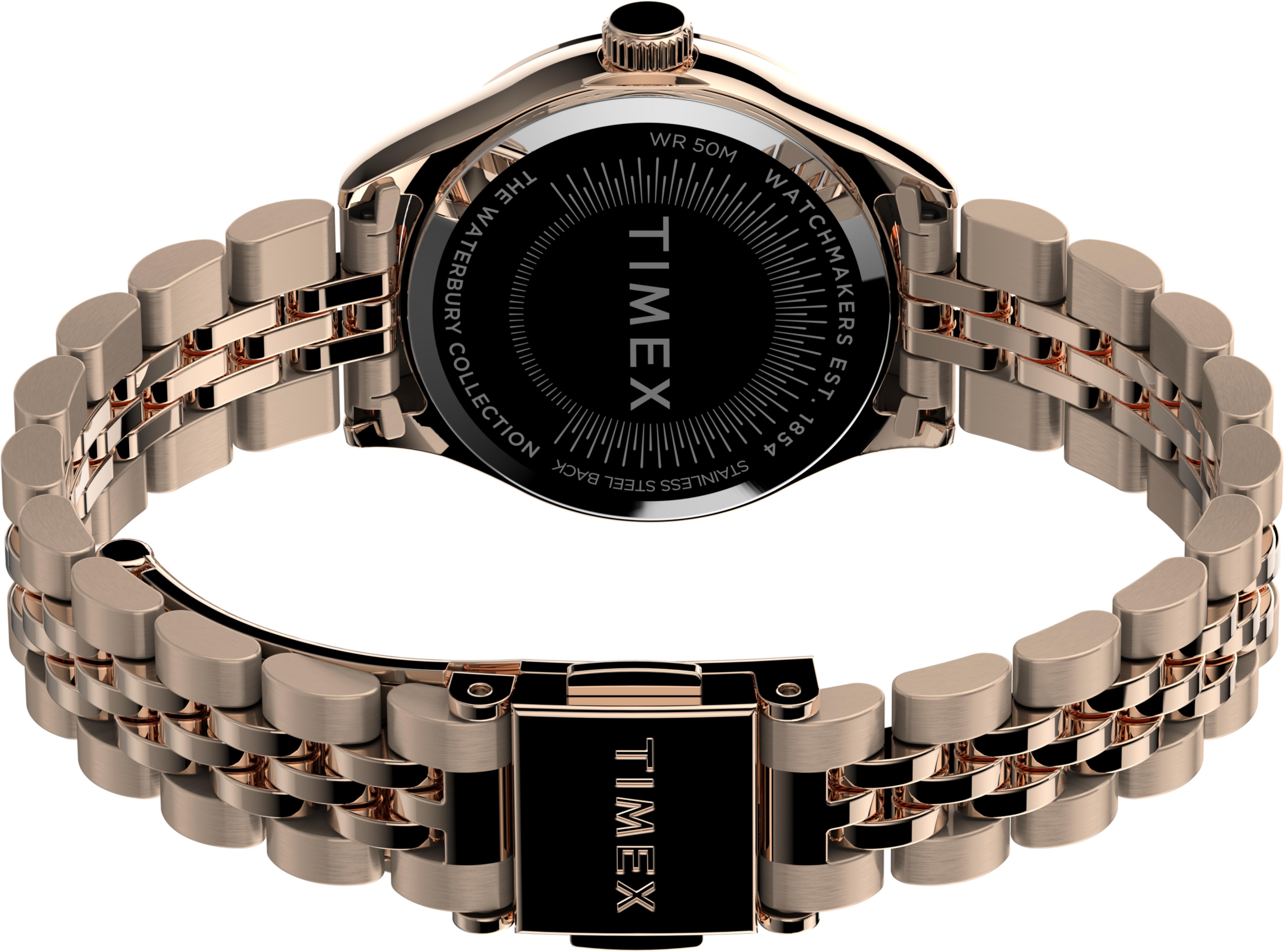 Timex TW2T86500 Waterbury Originals klasyczny zegarek różowe złoto - miniatura 8