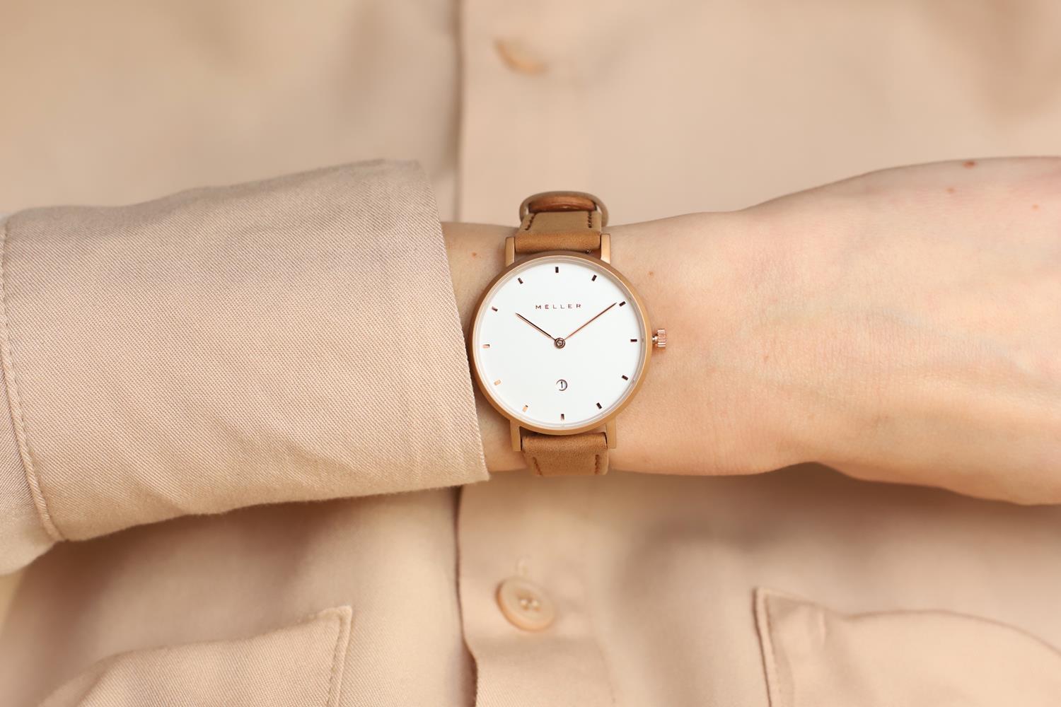 Meller W1R-1CAMEL Astar Roos Camel Astar klasyczny zegarek różowe złoto