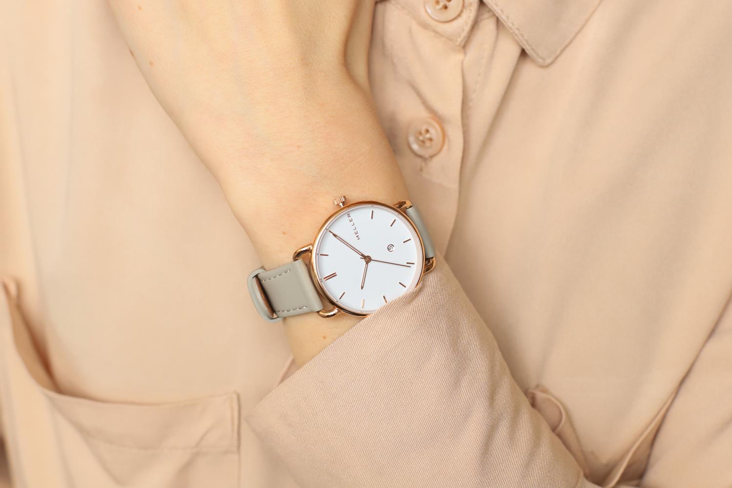 Meller W3R-1GREY Denka Roos Grey Denka klasyczny zegarek różowe złoto