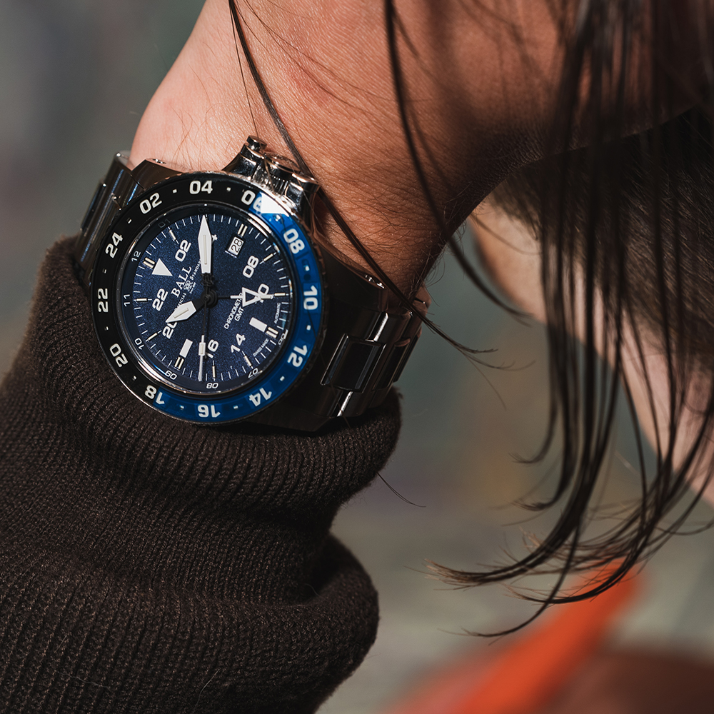 Ball DG2018C-S10C-BE AeroGMT II Engineer Hydrocarbon klasyczny zegarek srebrny - miniatura 9