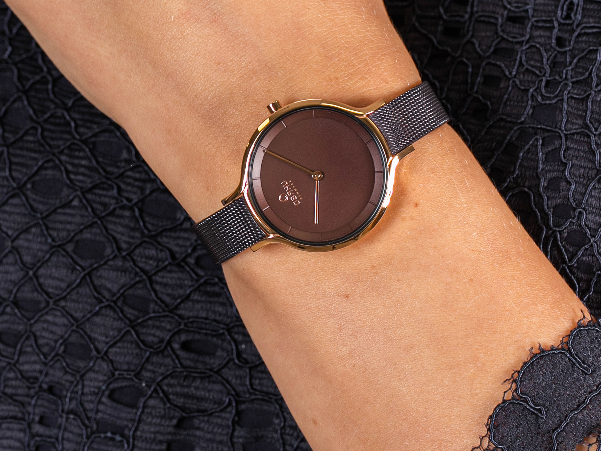Obaku Denmark V228LXVNMN KYST - WALNUT zegarek klasyczny Slim - miniatura 4