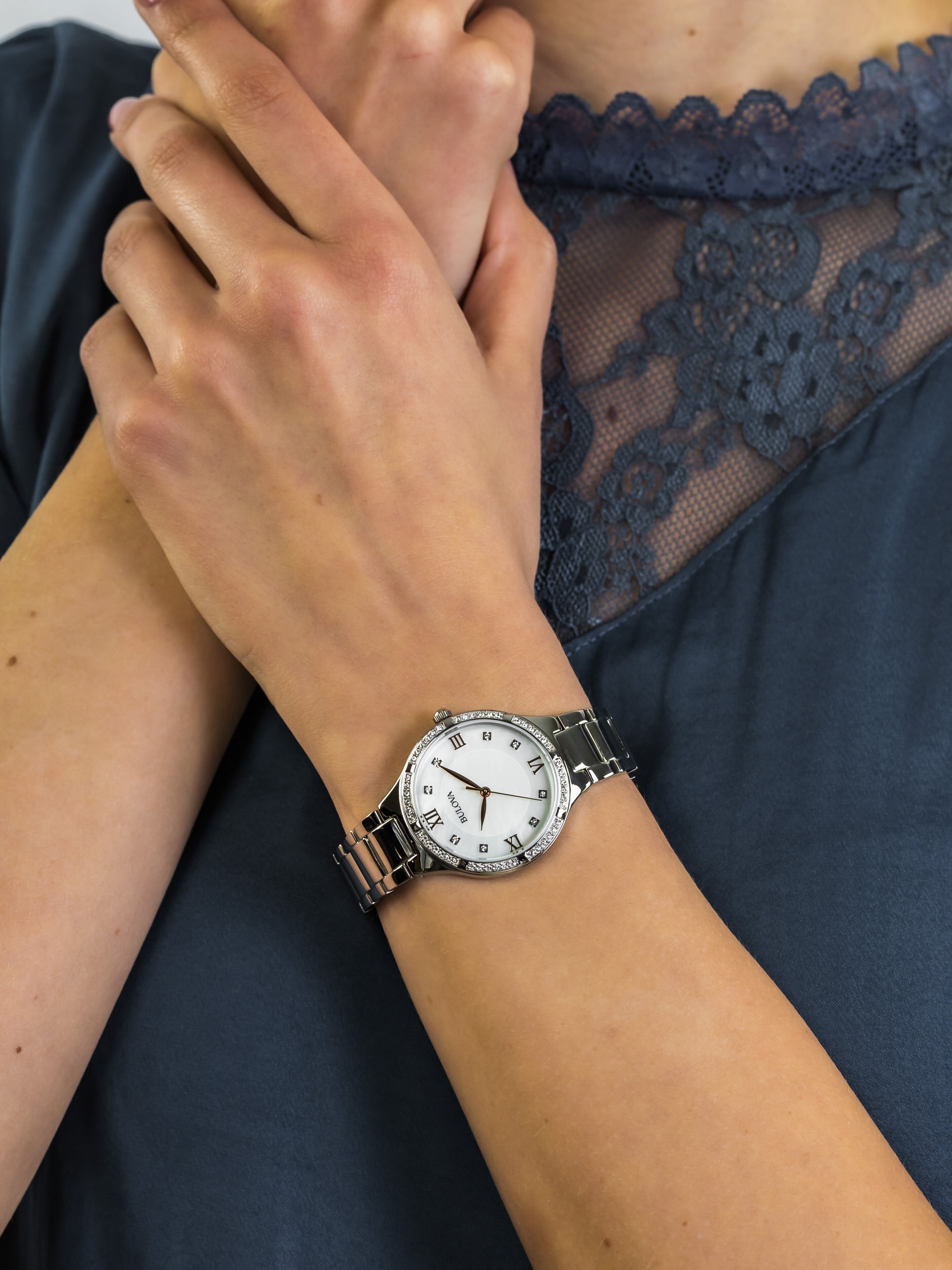 Bulova 96L264 damski zegarek Diamond bransoleta - miniatura 3