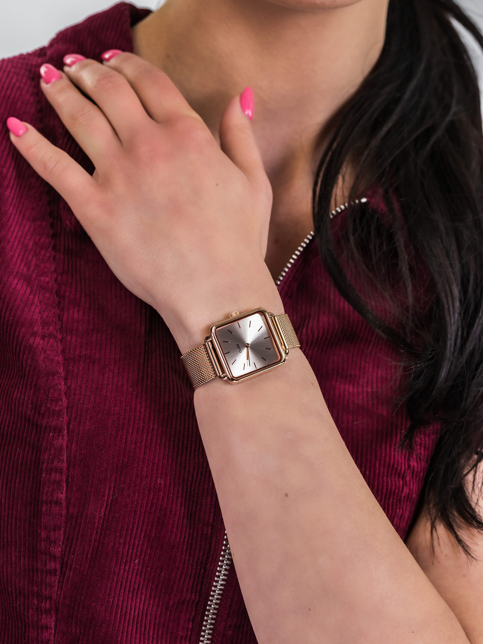 zegarek Cluse CL60013 kwarcowy damski La Tetragone Full Rose Gold - miniatura 3