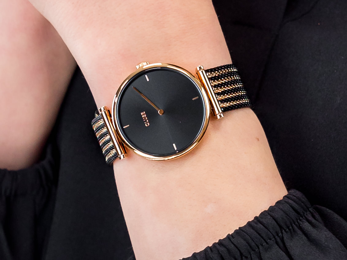 Cluse CL61005 Bicolour Rose Gold/Black zegarek fashion/modowy Triomphe - miniatura 4
