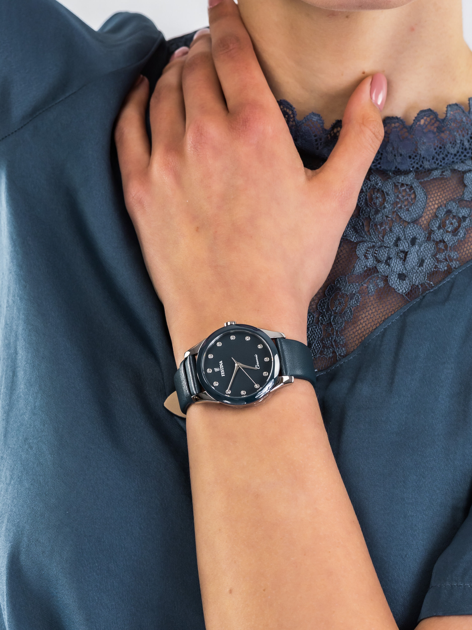 Festina F20473-2 damski zegarek Ceramic pasek - miniatura 3