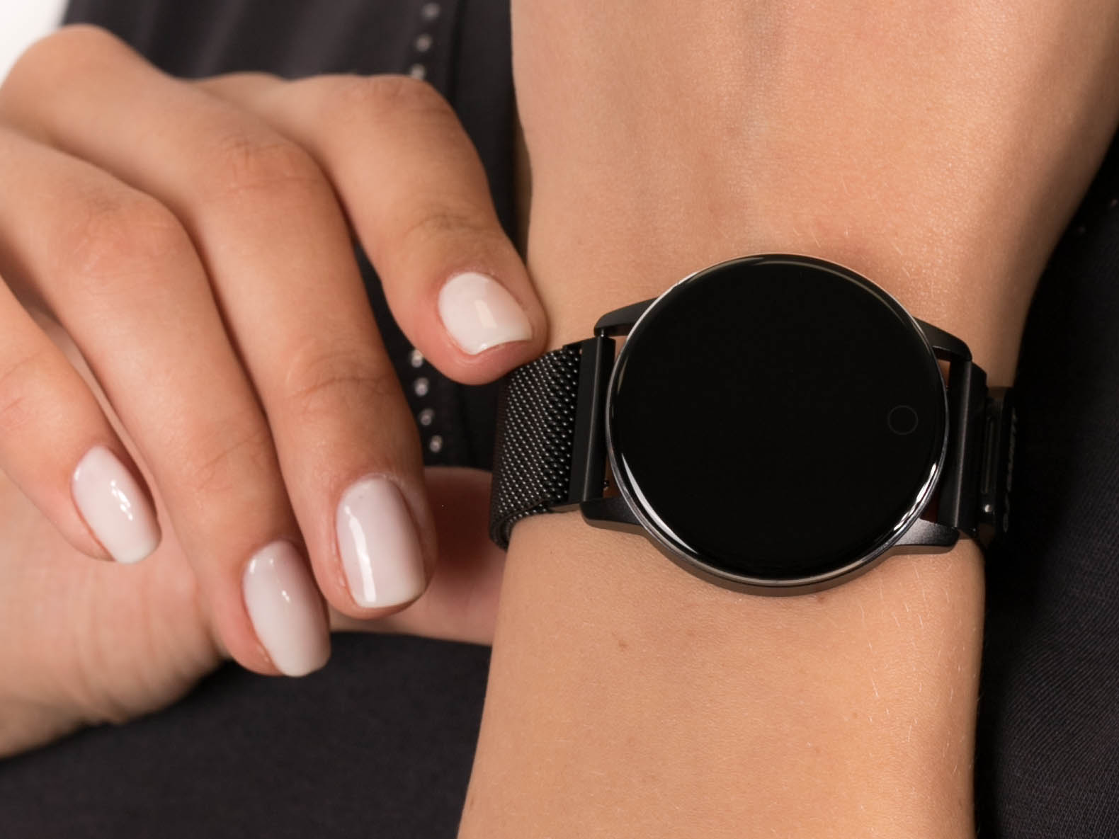 Garett 5903246286359 Smartwatch Garett Lady Bella czarny stalowy zegarek sportowy Damskie