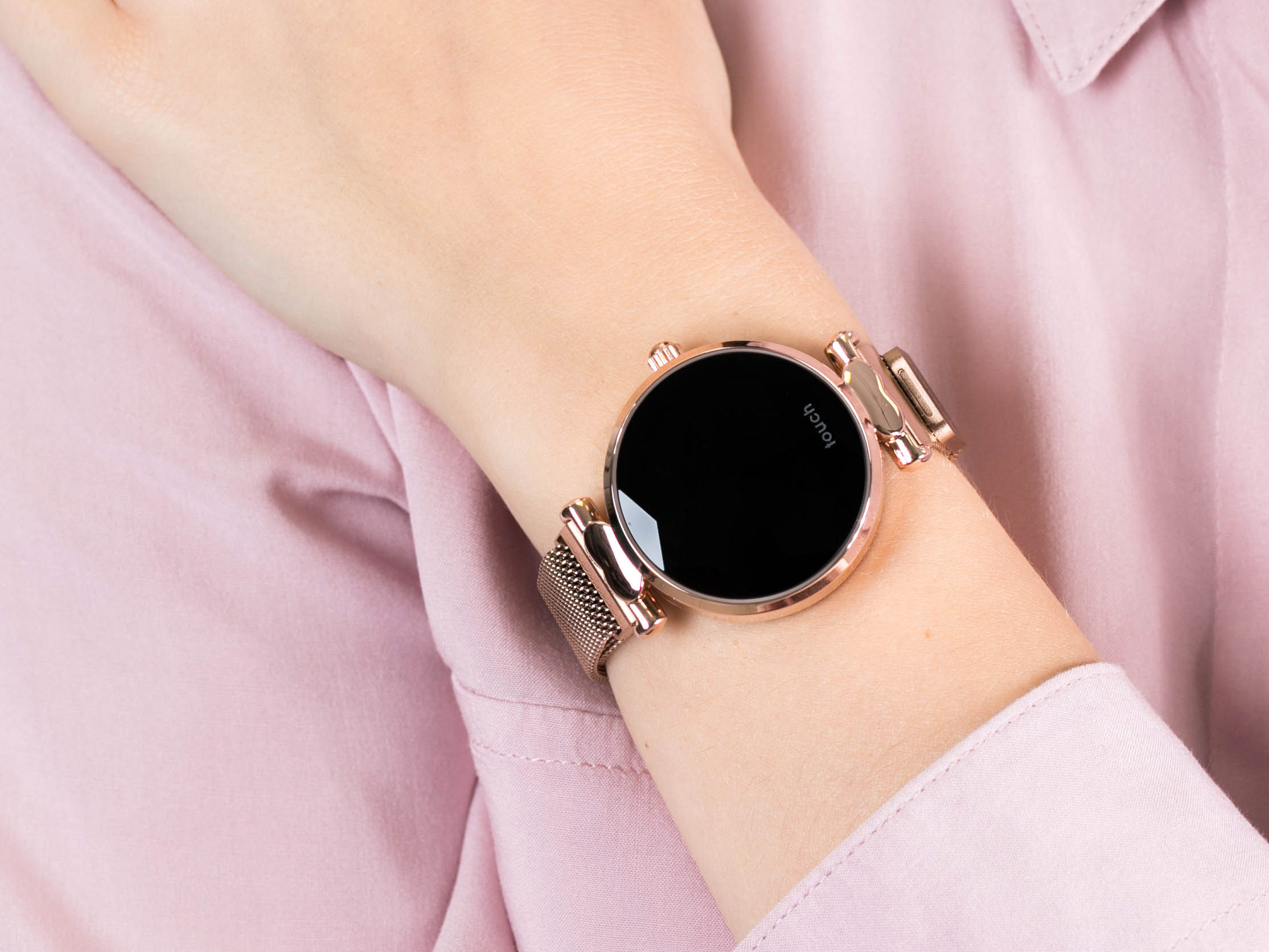 Garett 5903246282832 Smartwatch Garett Women Lisa złoty stalowy zegarek sportowy Damskie