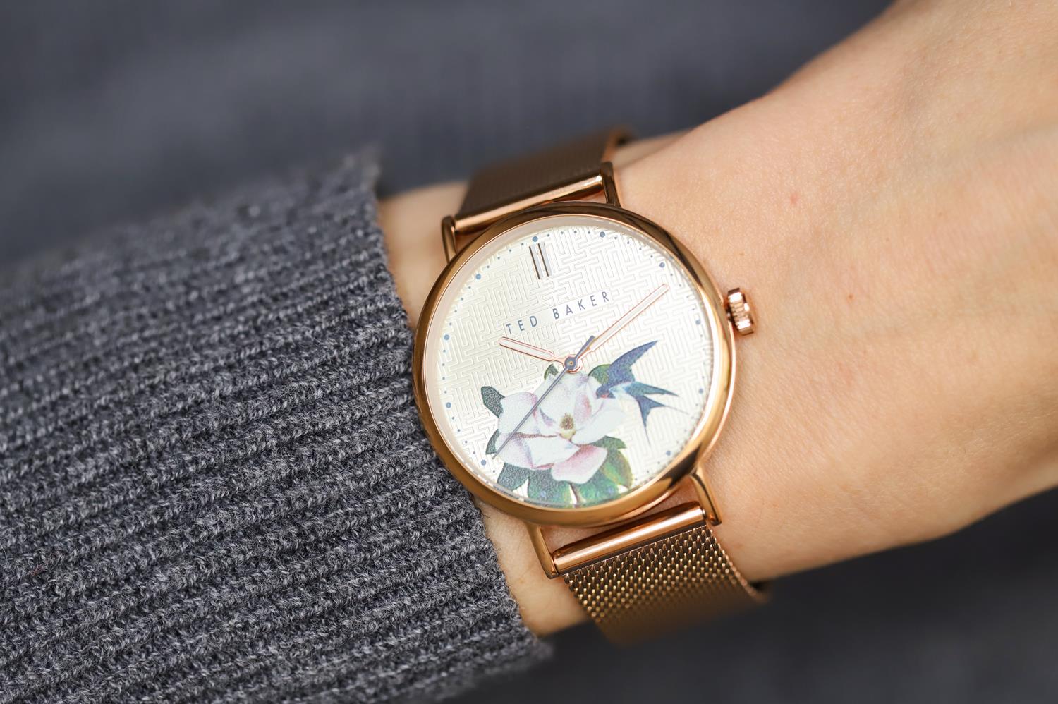 Ted Baker BKPPFF901 zegarek damski klasyczny bransoleta bransoleta - miniatura 10