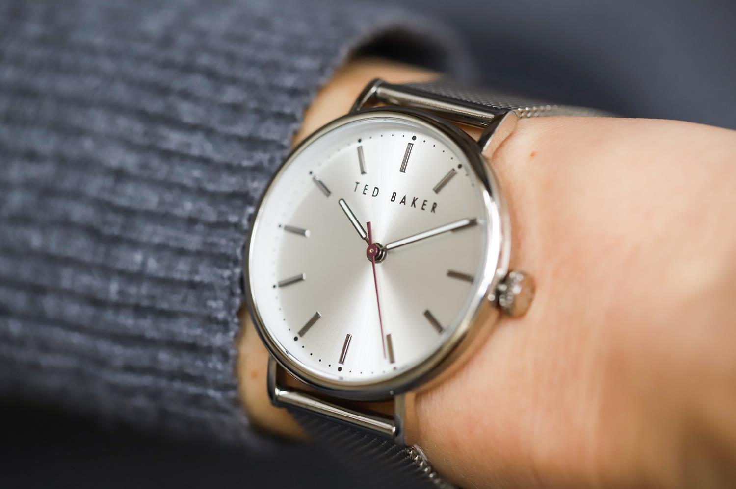 Ted Baker BKPPHF920 Phylpin bransoleta klasyczny zegarek srebrny - miniatura 9