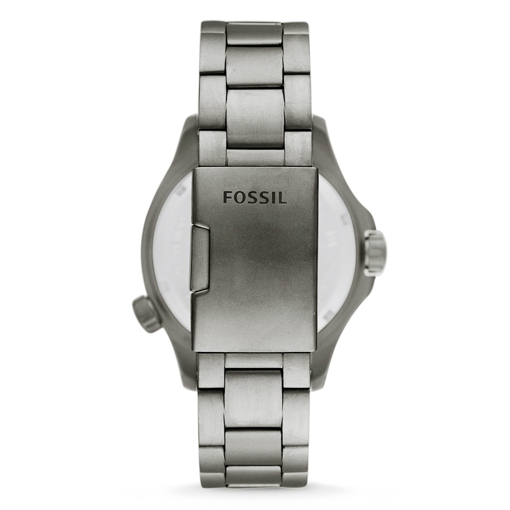 Fossil LE1100 zegarek szary klasyczny FB-GMT bransoleta - miniatura 7