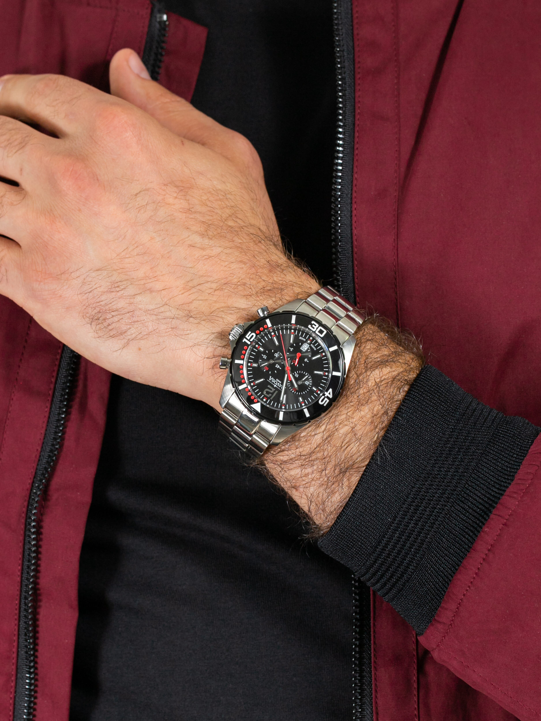 zegarek Davosa 163.473.65 NAUTIC STAR CHRONOGRAPH męski z chronograf Diving - miniatura 3