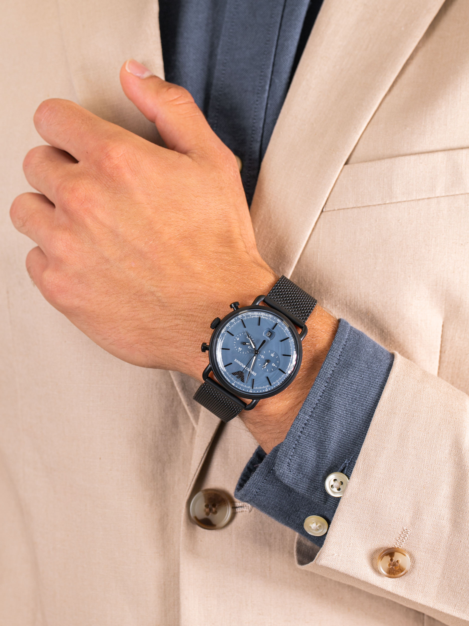 zegarek Emporio Armani AR11201 męski z tachometr Sports and Fashion - miniatura 3
