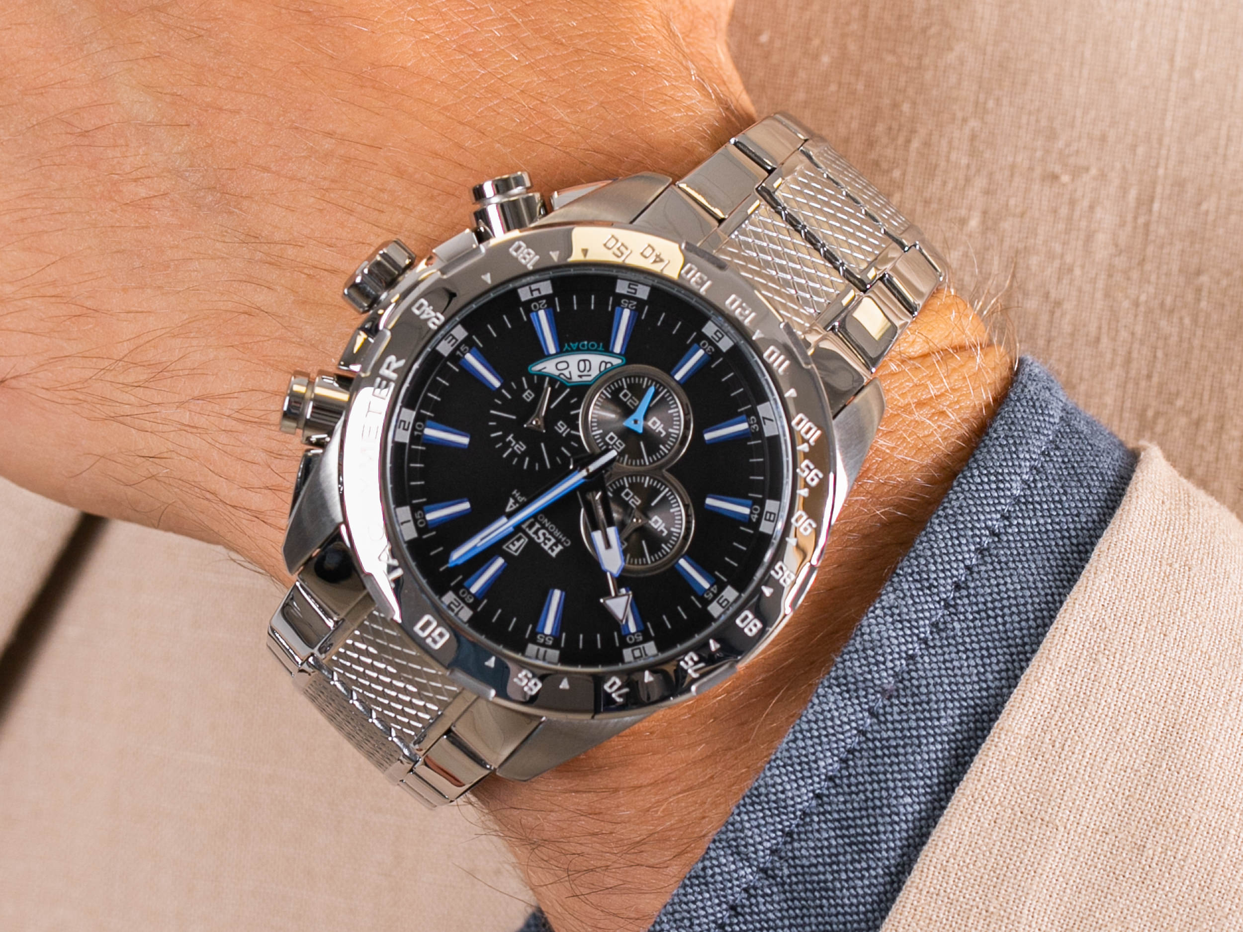Festina F16488-3 Sport Chronograph Chronograf klasyczny zegarek srebrny - miniatura 4