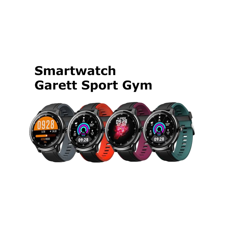 Garett 5903246286670 Smartwatch Sport Garett Gym szary Męskie sportowy zegarek czarny