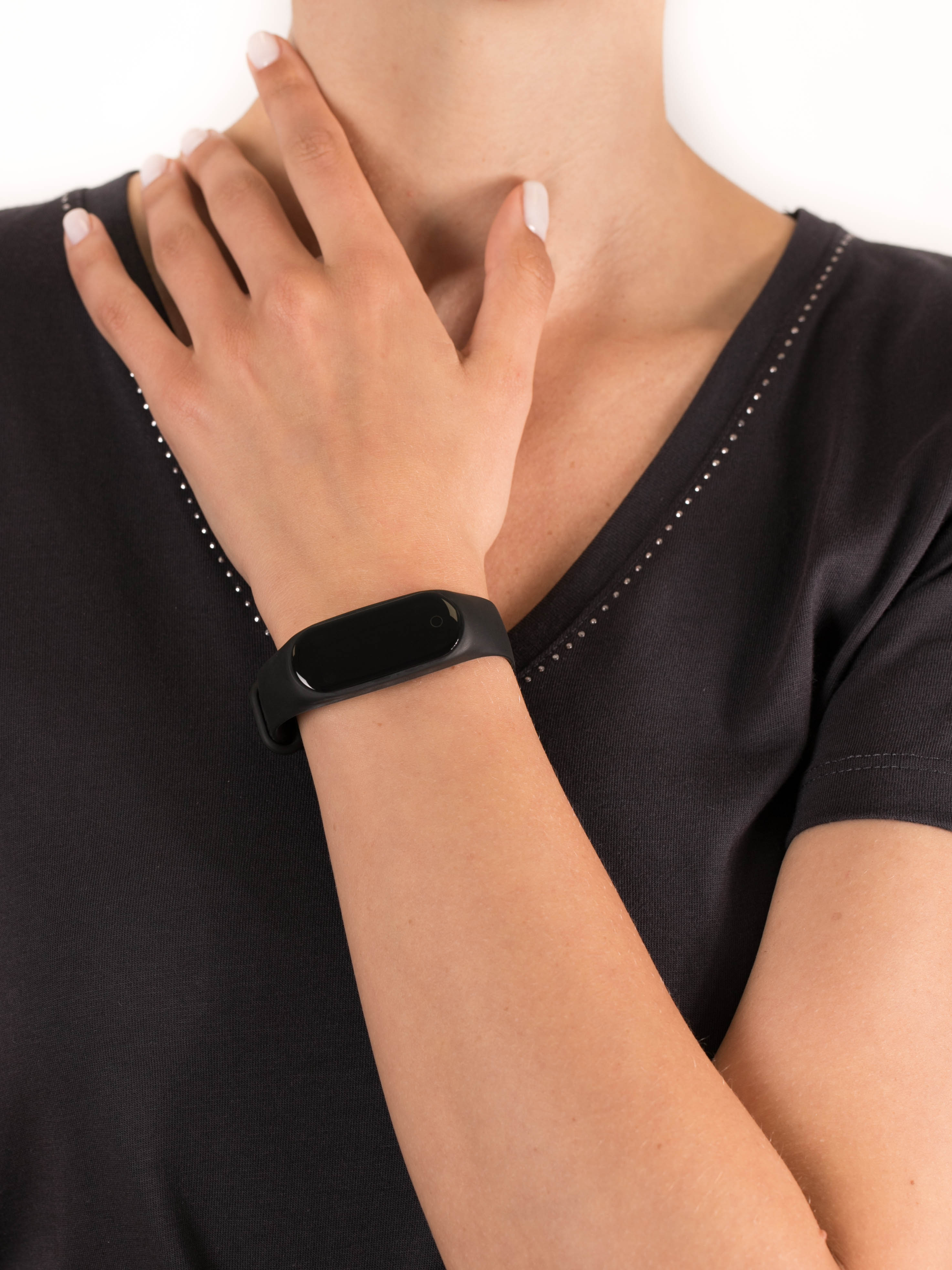 zegarek Garett 5903246286663 Smartband Opaska Sportowa Garett Fit 7 Plus RT czarny męski z krokomierz Smartbandy - Opaski sportowe - miniatura 3