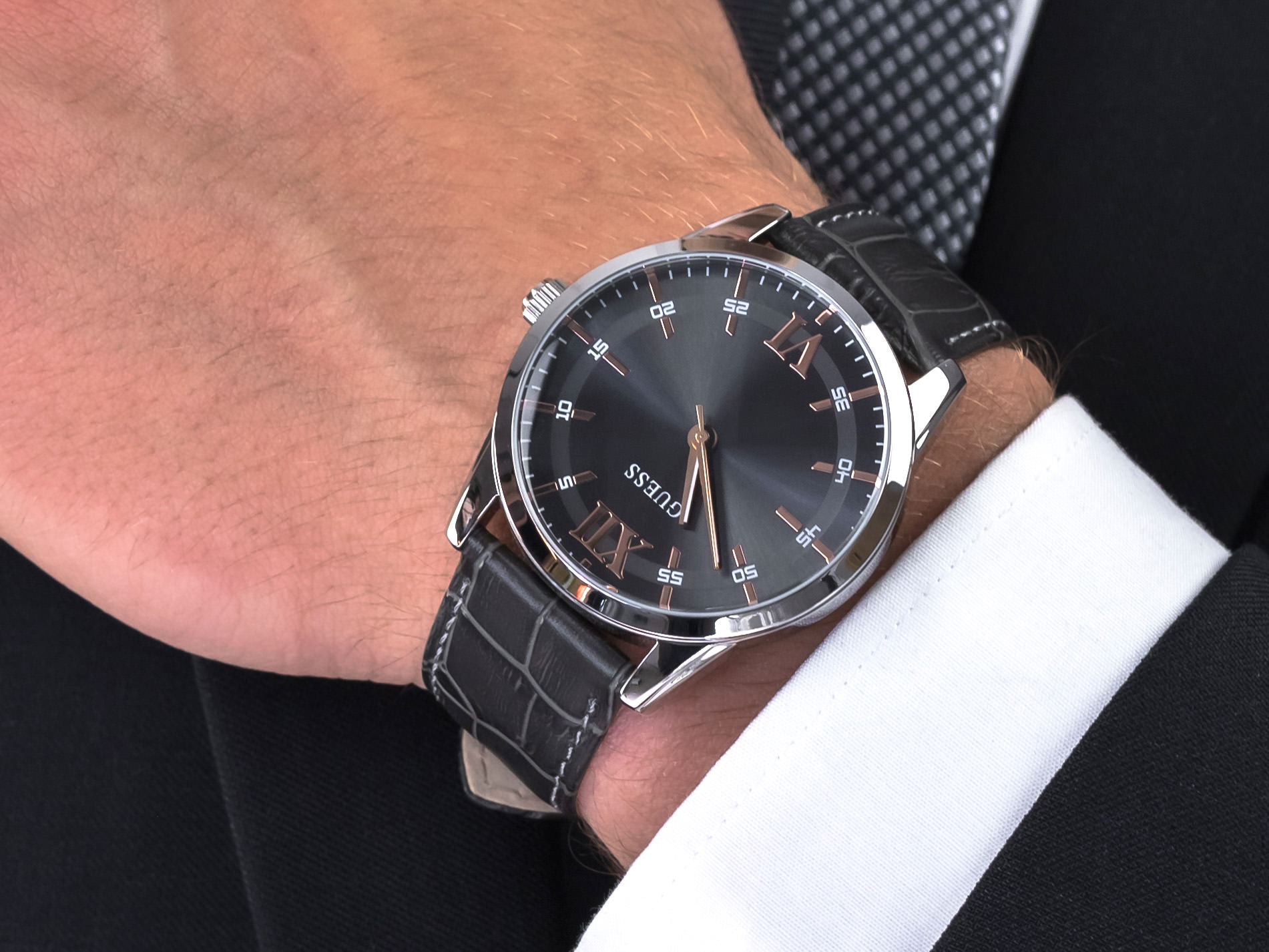 Guess W1307G1 zegarek klasyczny Pasek - miniatura 4
