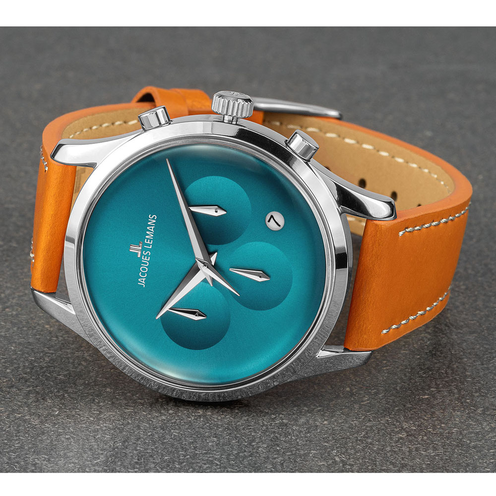 zegarek Jacques Lemans 1-2067B męski z chronograf Retro Classic - miniatura 3
