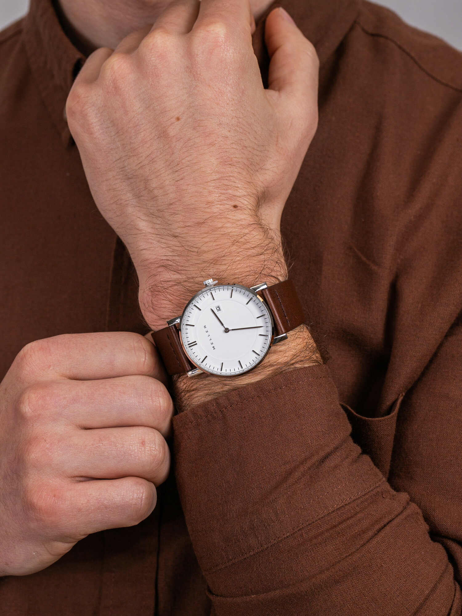 Meller 1B-1BROWN1 męski zegarek Astar pasek