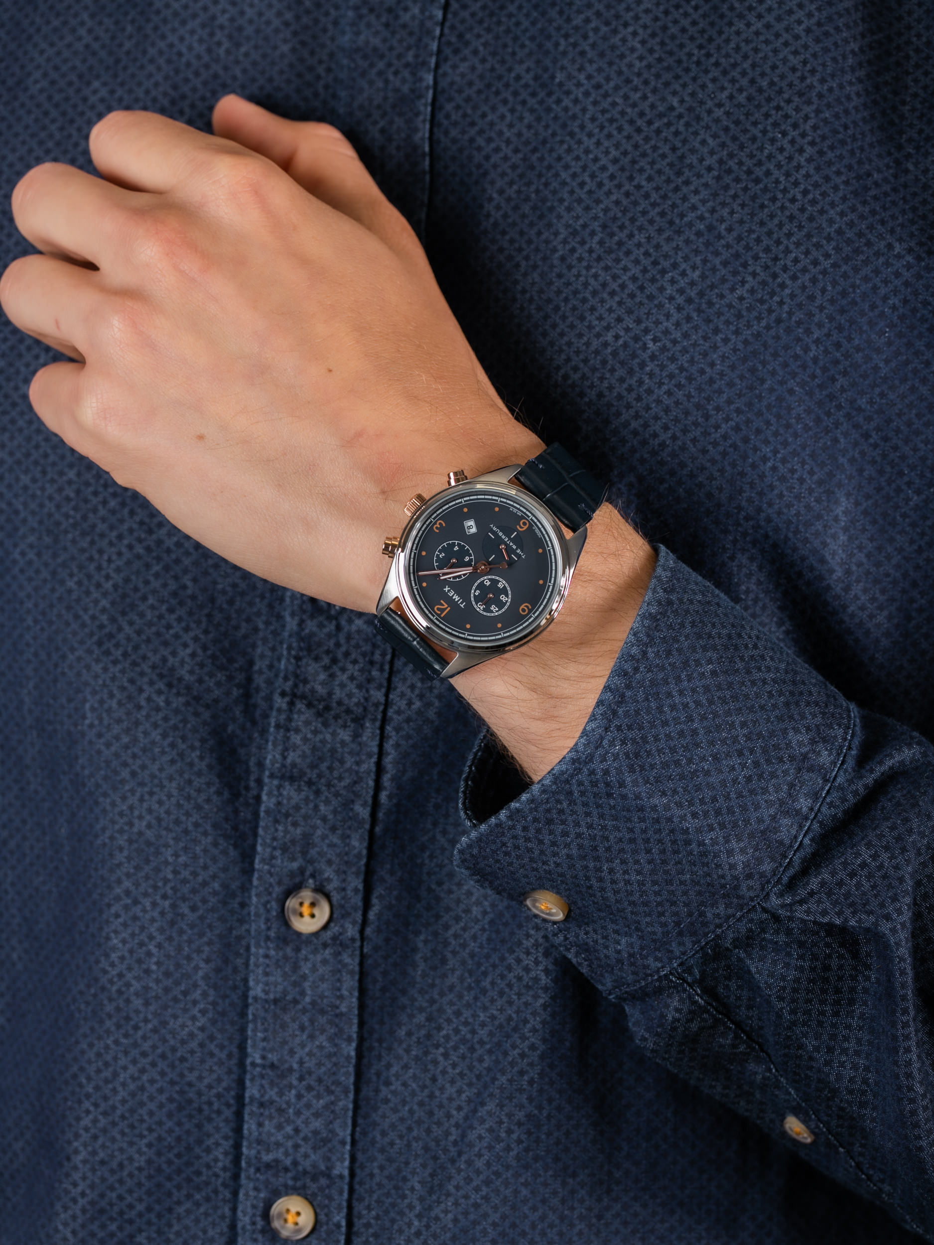 zegarek Timex TW2U04600 Waterbury Traditional Chronograph męski z chronograf Waterbury - miniatura 3