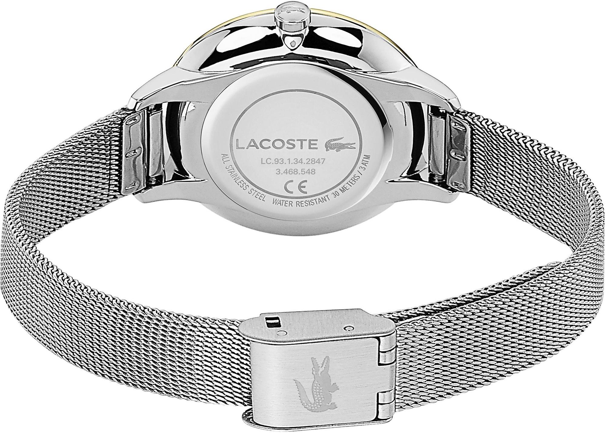 Lacoste 2001127 zegarek srebrny klasyczny Damskie bransoleta - miniatura 6