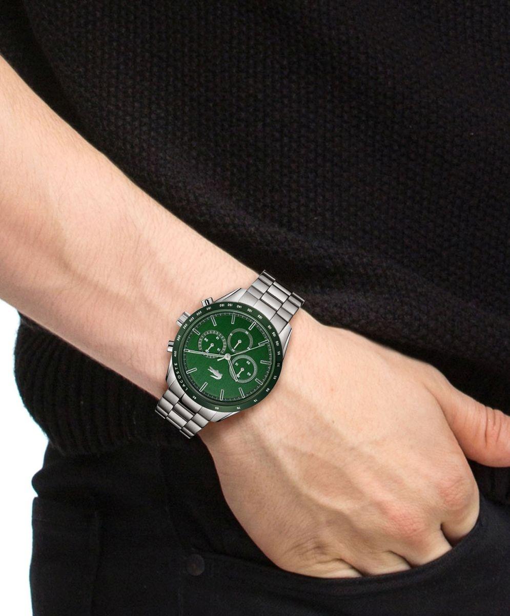 Lacoste 2011080 zegarek srebrny klasyczny Męskie bransoleta - miniatura 5
